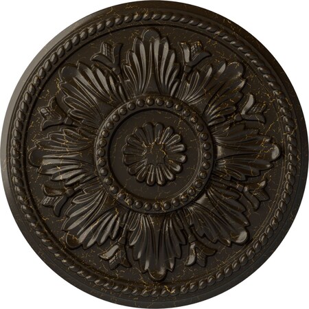 Edinburgh Ceiling Medallion (Fits Canopies up to 5 1/4"), 18"OD x 1 3/4"P, Stone Hearth Crackle